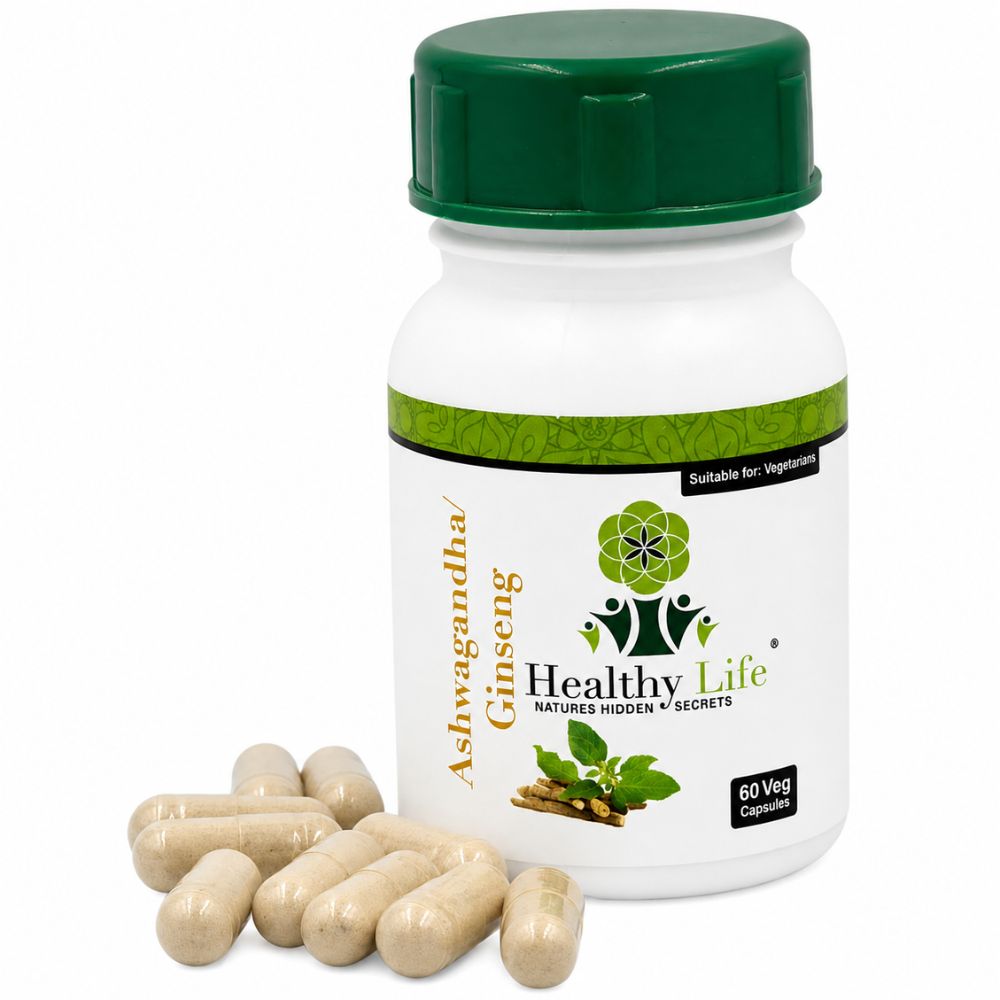 Healthy Life- Ashwagandha/Ginseng Capsules 60s - Image 4