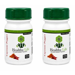 Healthy Life Double Pack- Cayenne Pepper Capsules 60s