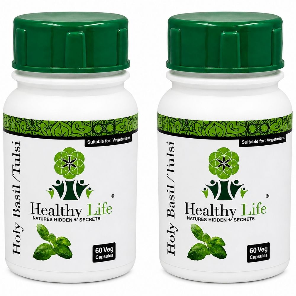 Healthy Life Double Pack- Holy Basil/Tulsi Capsules 60's