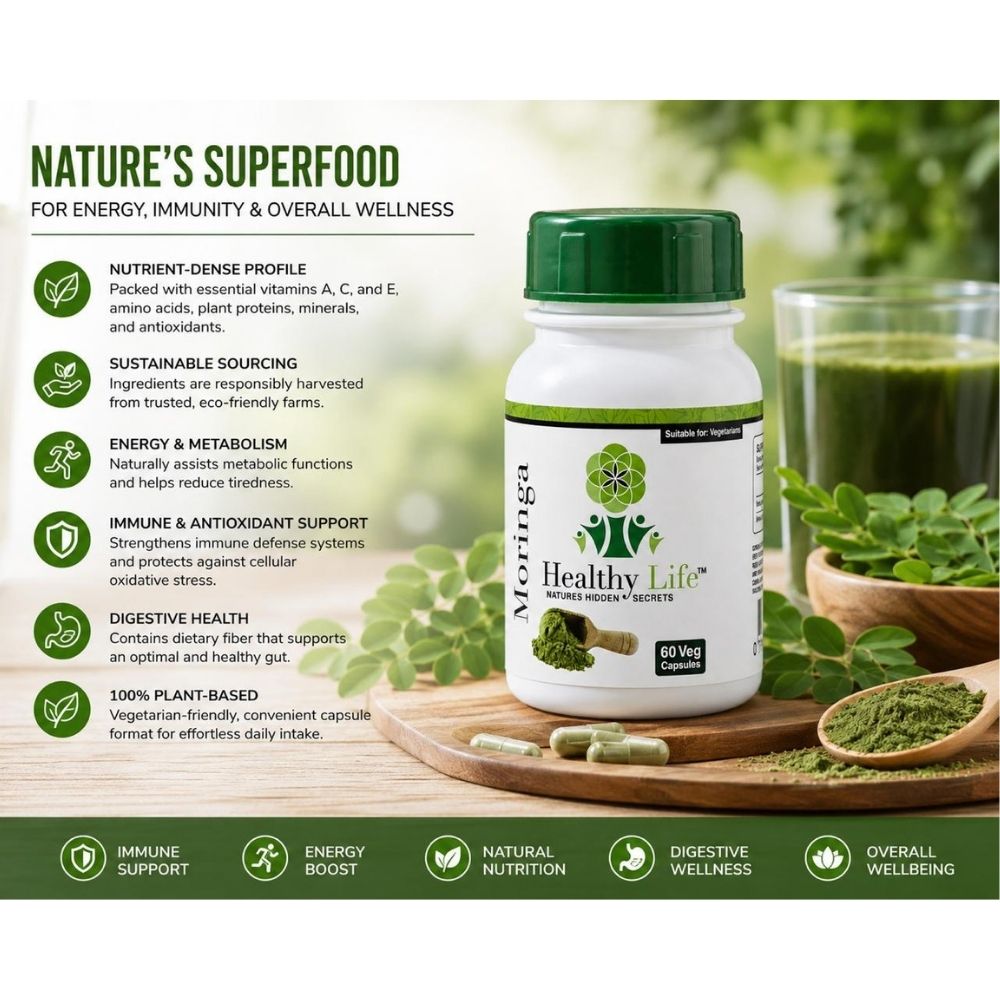 Healthy Life- Moringa Capsules 60's - Image 8