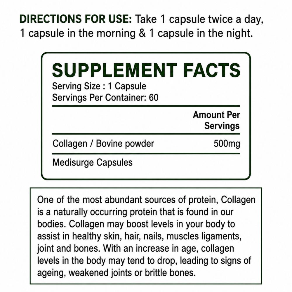 Healthy Life Collagen Capsules 500mg - 60 Capsules - 2 Pack - Image 7